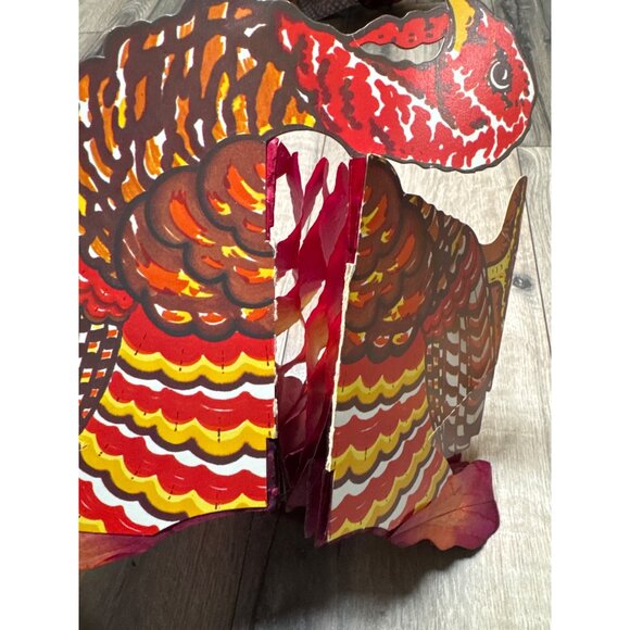 Vintage Thanksgiving Honeycomb Decorations Set - Pilgrims Corn & Turkeys By Pape - Picture 11 of 16